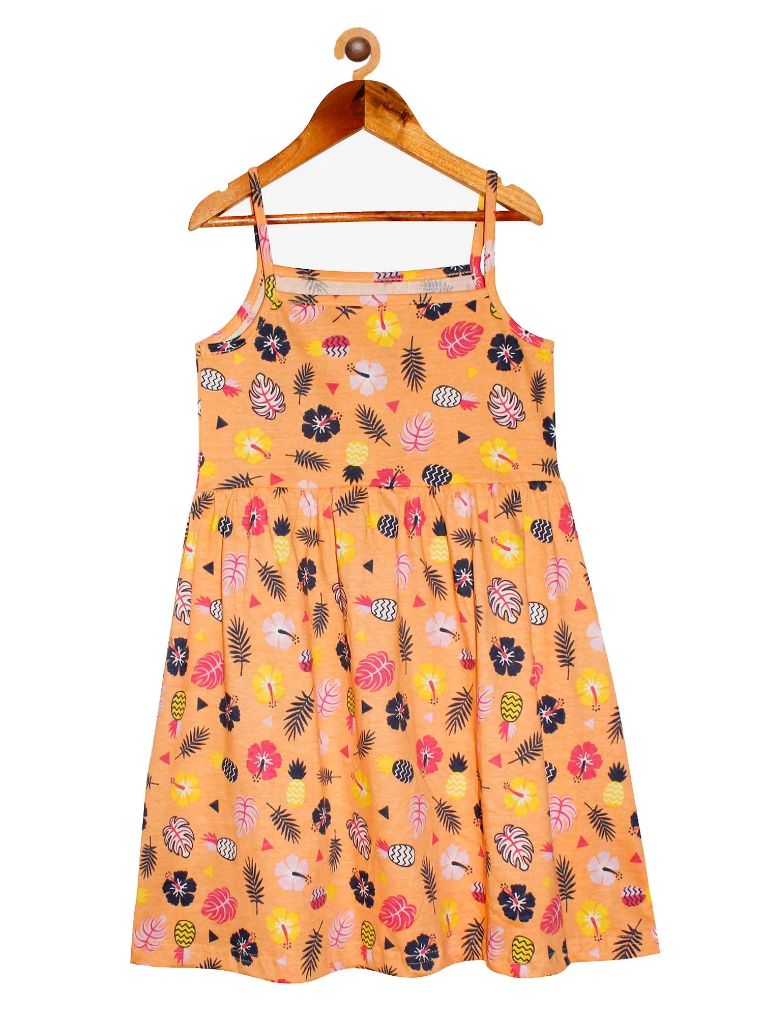 Girls Printed Strap Dress- Pack of 2