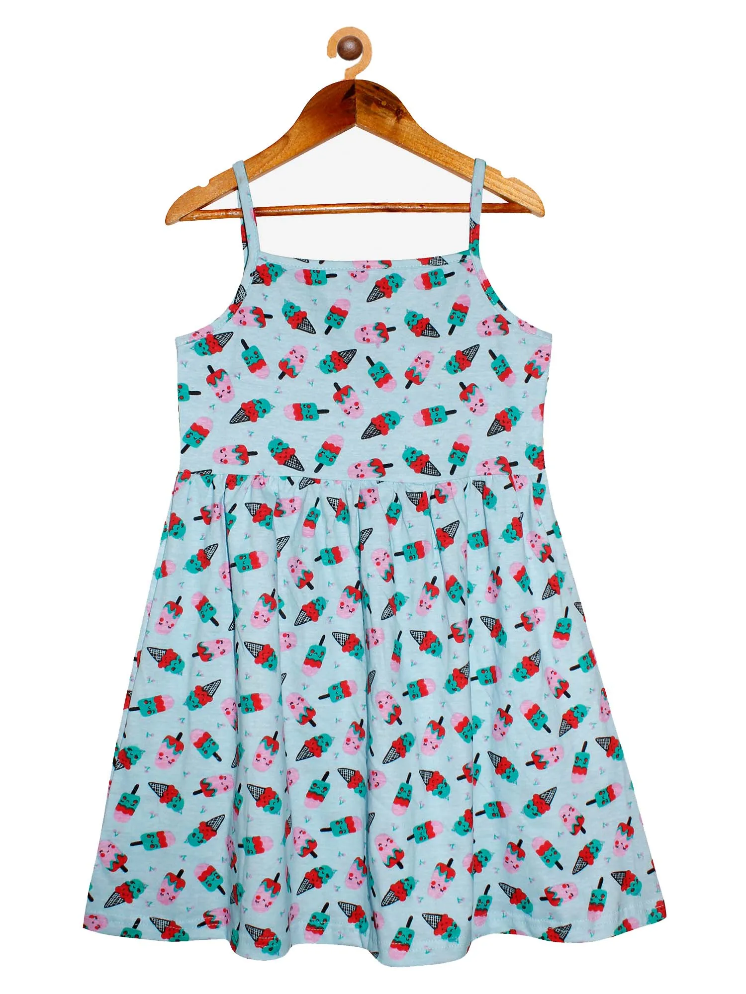 Girls Printed Strap Dress- Pack of 2