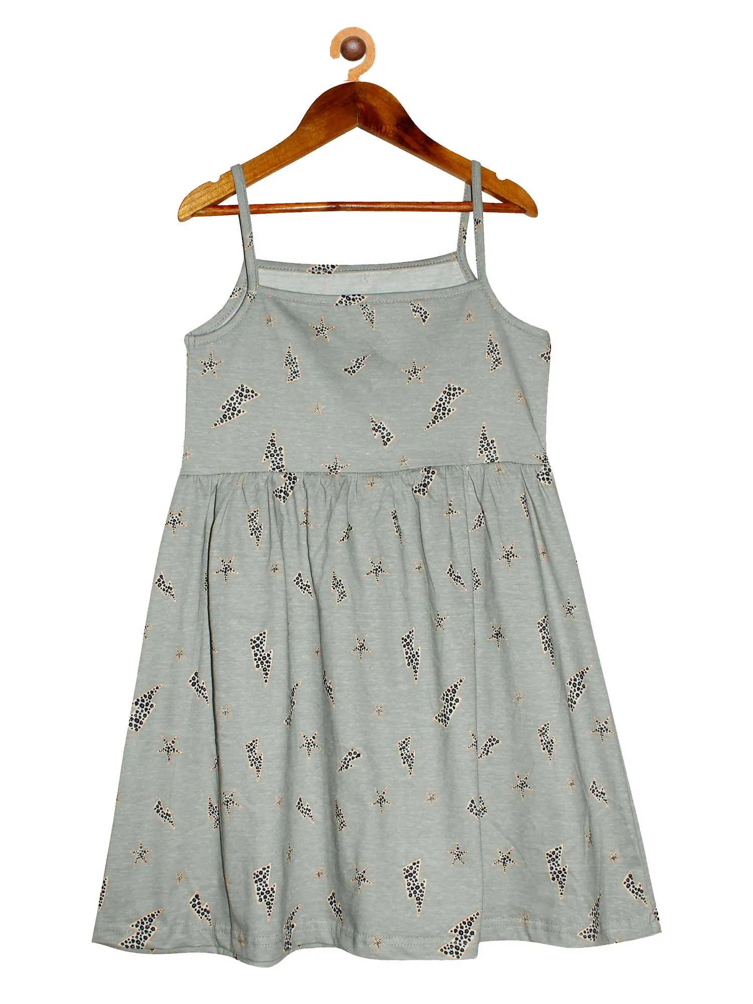 Girls Printed Strap Dress