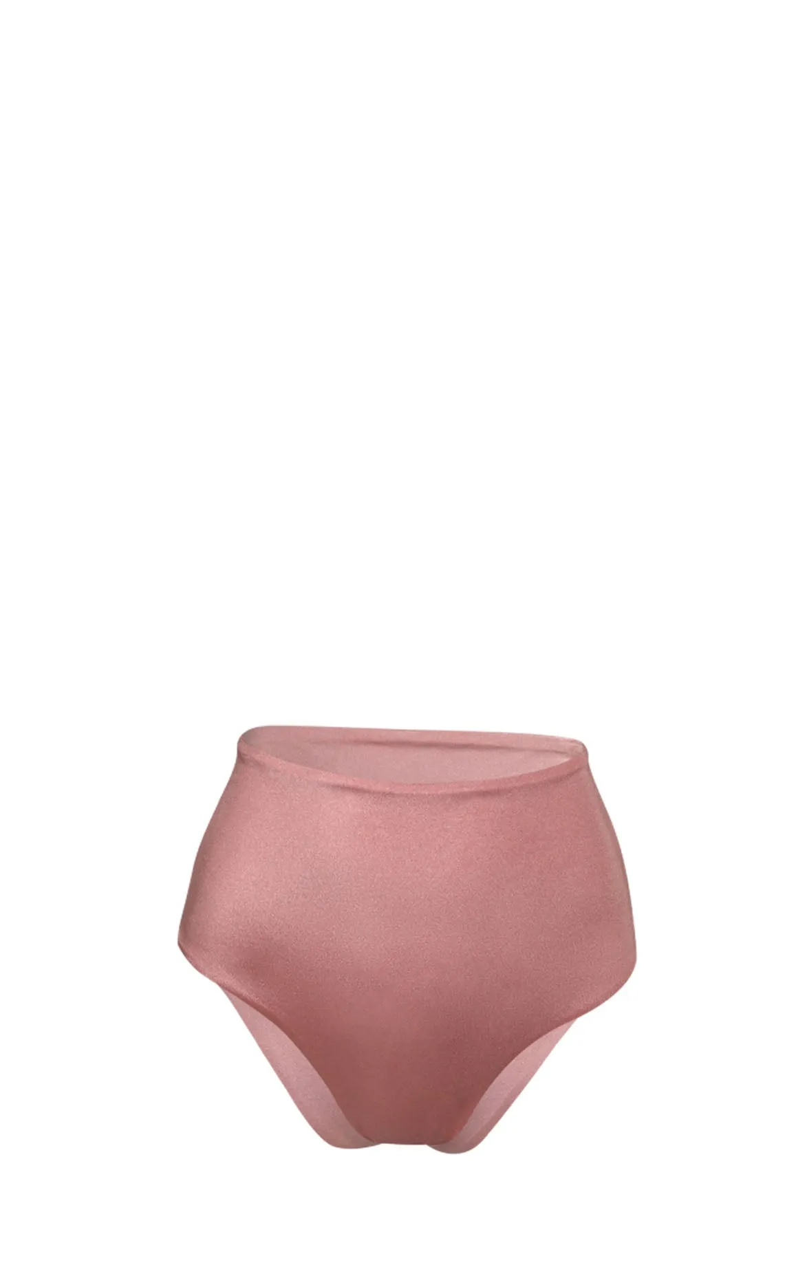 Glossy Rose High Waist Bikini Bottom