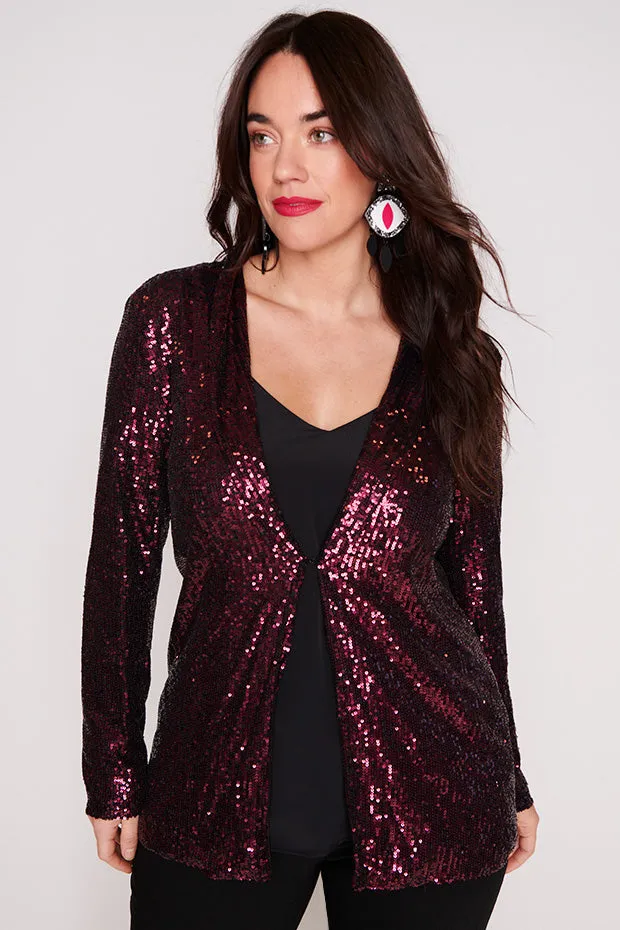 Glow Pink Sequin Blazer