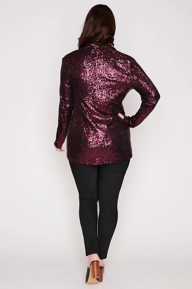 Glow Pink Sequin Blazer