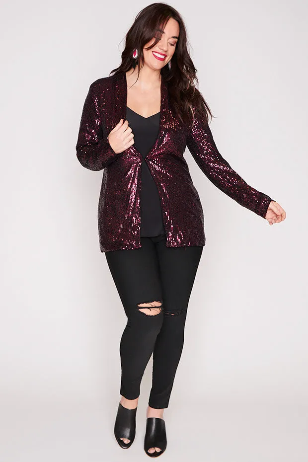 Glow Pink Sequin Blazer