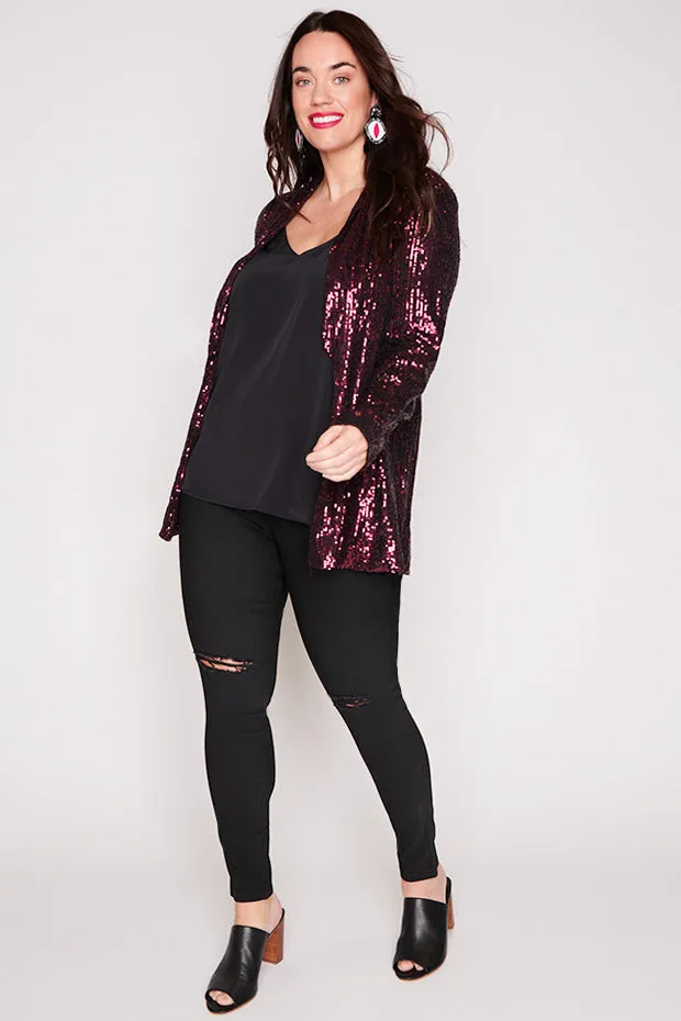 Glow Pink Sequin Blazer