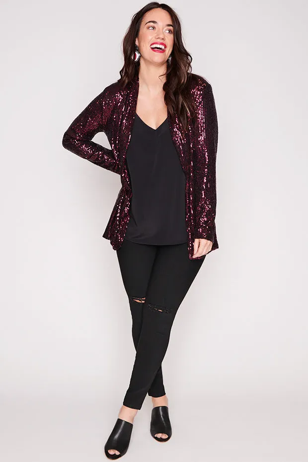 Glow Pink Sequin Blazer