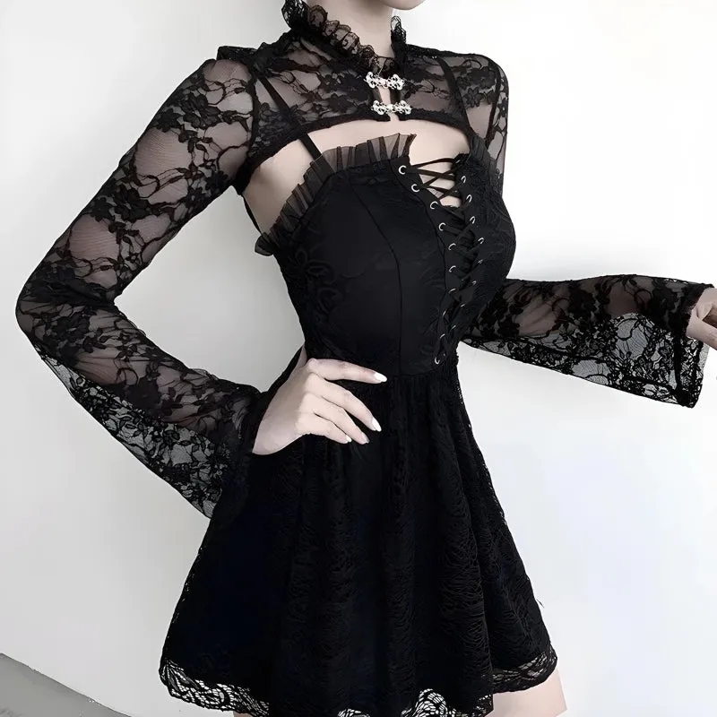 Goth Sheer Lace Bolero