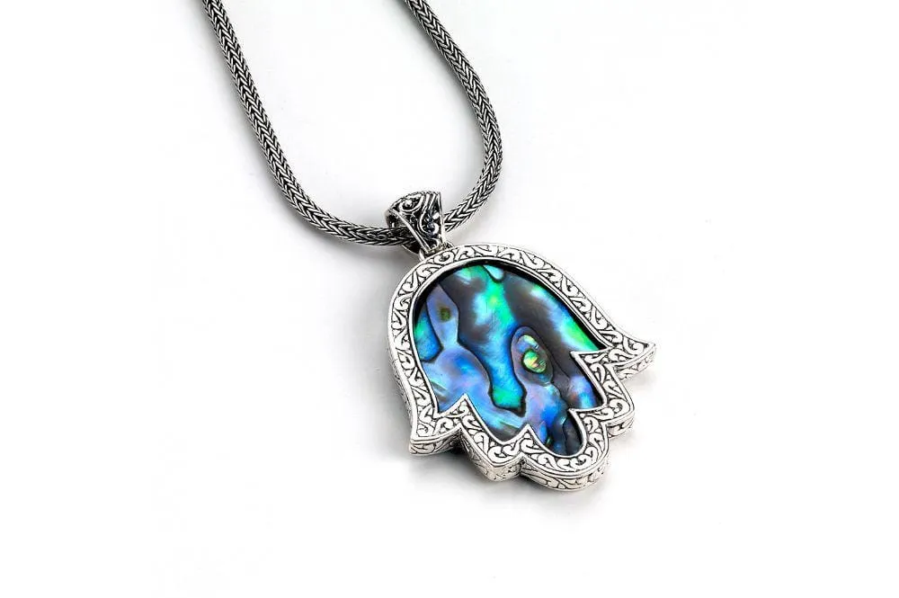 Hamsa Reef Pendant- Paua