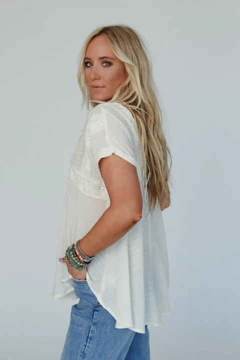 Hot Springs Tunic Top - Cream