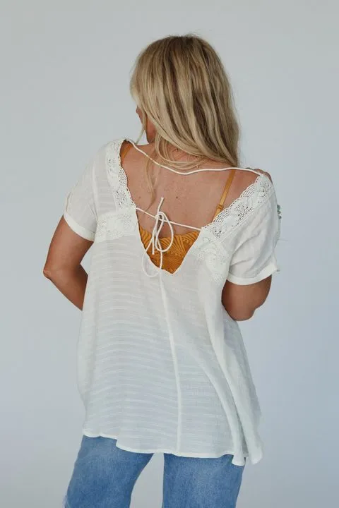 Hot Springs Tunic Top - Cream