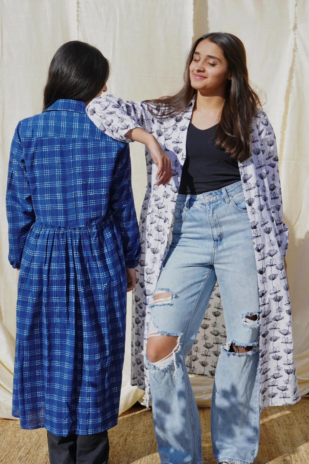 Indigo Blue Checkered Overlay