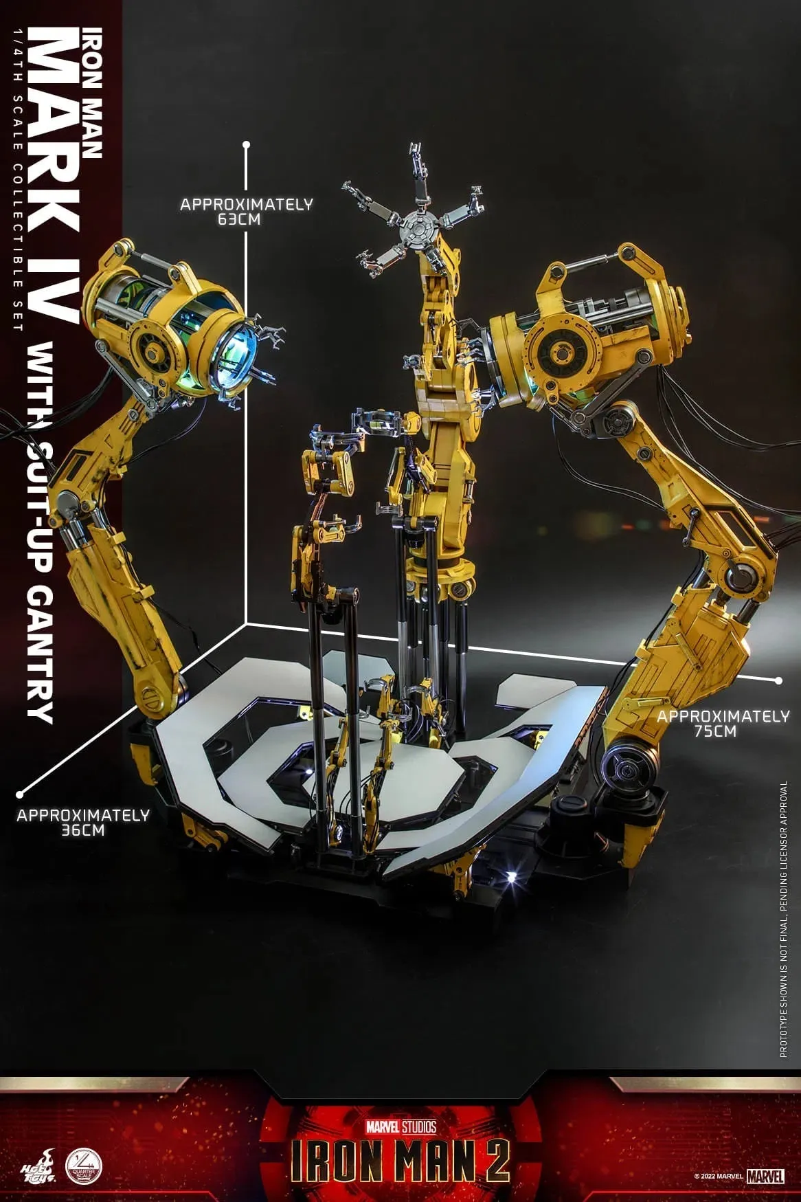 Iron Man: MKIV With Suit Up Gantry: Iron Man 2: Marvel: Quarter Scale: QS021