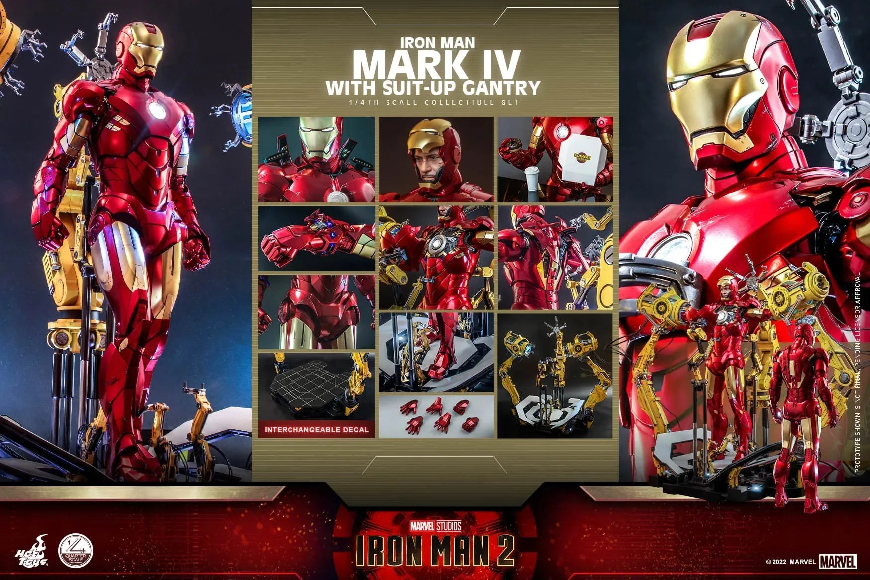 Iron Man: MKIV With Suit Up Gantry: Iron Man 2: Marvel: Quarter Scale: QS021