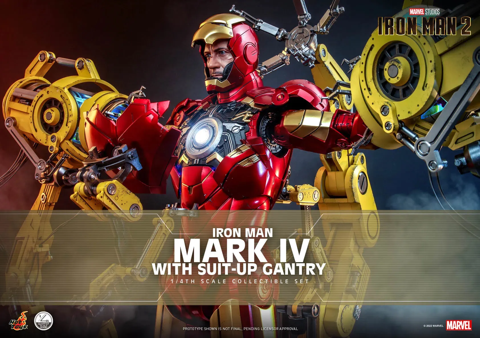 Iron Man: MKIV With Suit Up Gantry: Iron Man 2: Marvel: Quarter Scale: QS021