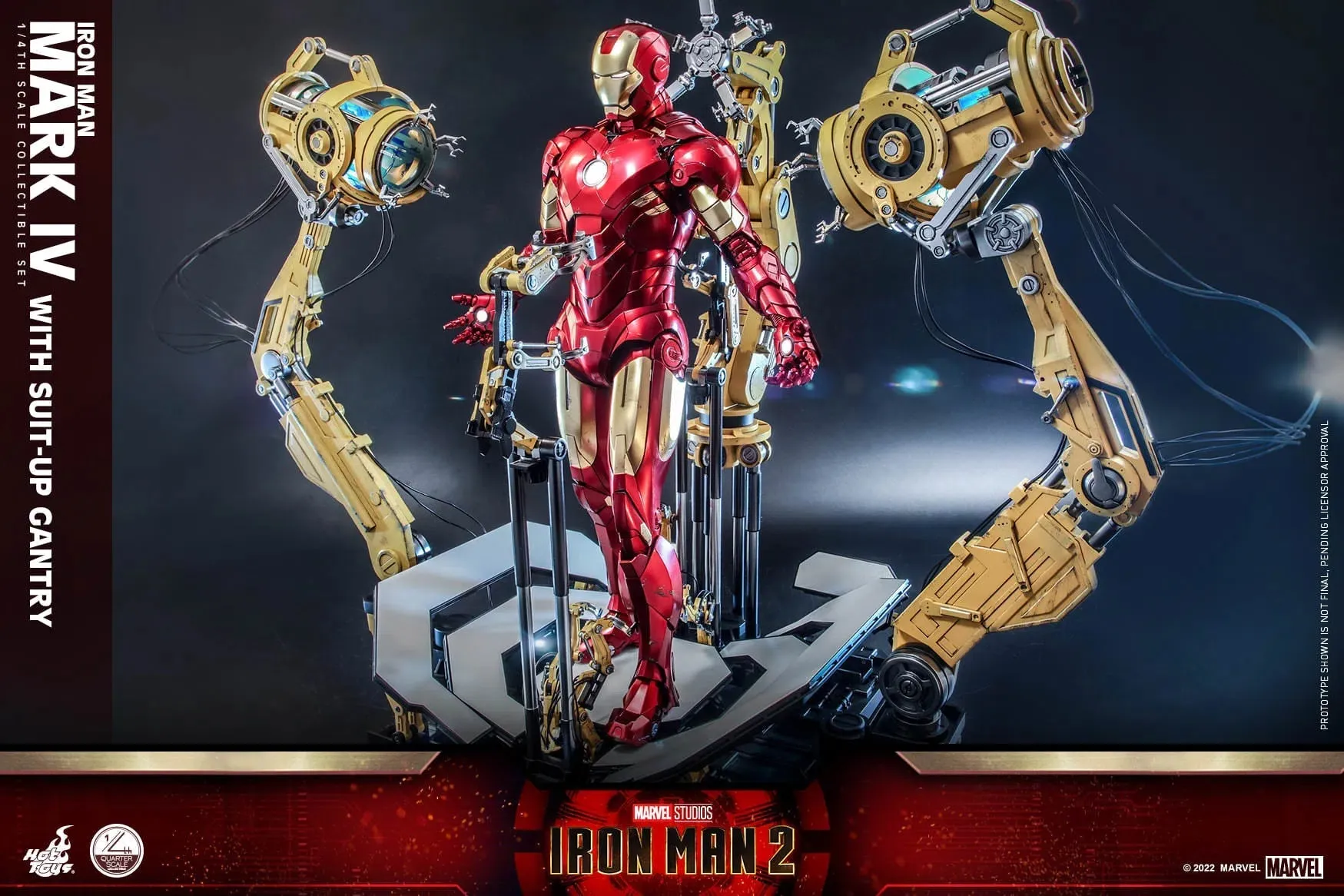 Iron Man: MKIV With Suit Up Gantry: Iron Man 2: Marvel: Quarter Scale: QS021