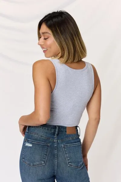 Just BE. Zena Cropped Cami - Gray