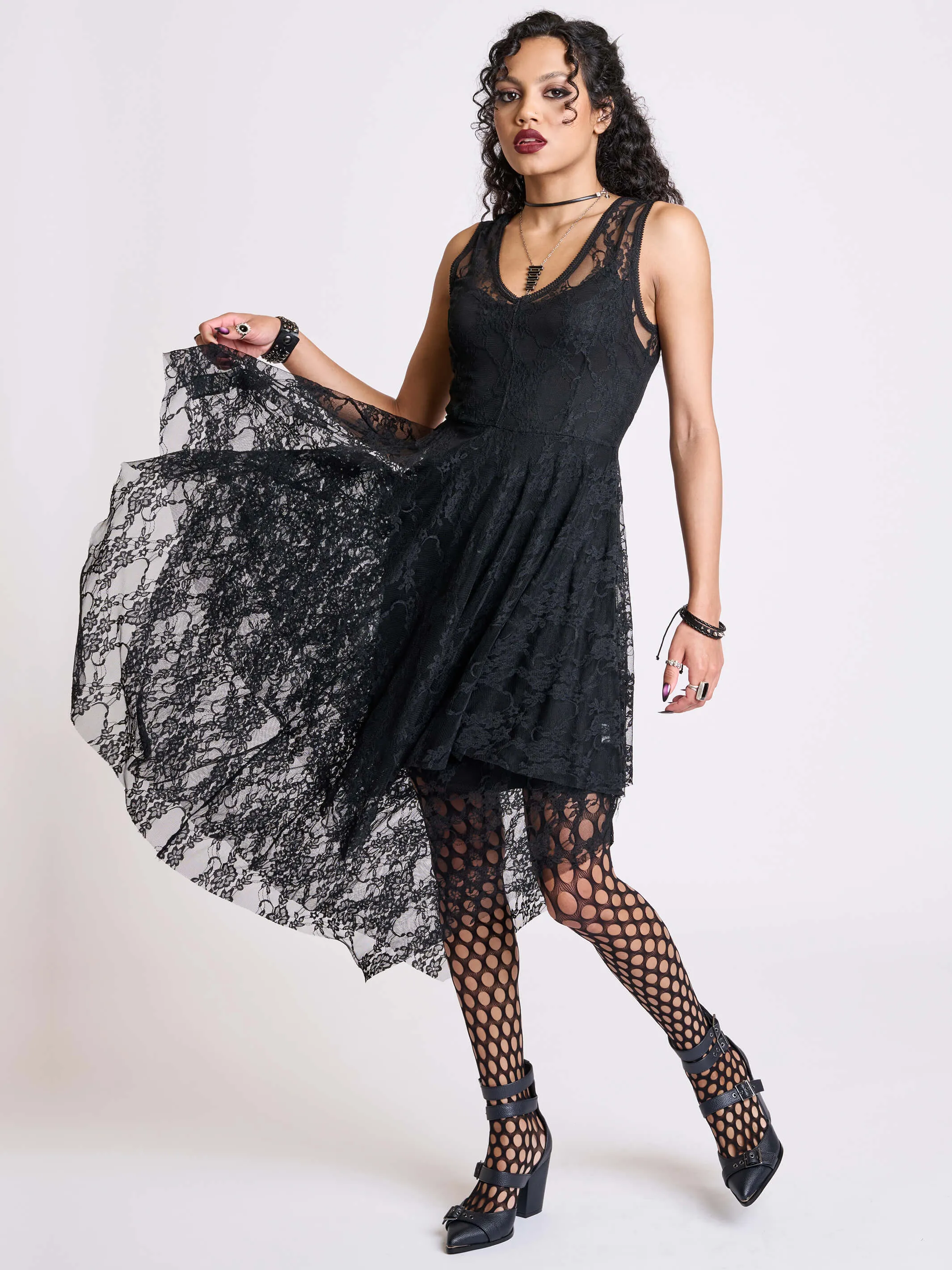 Lace Shroud Dress