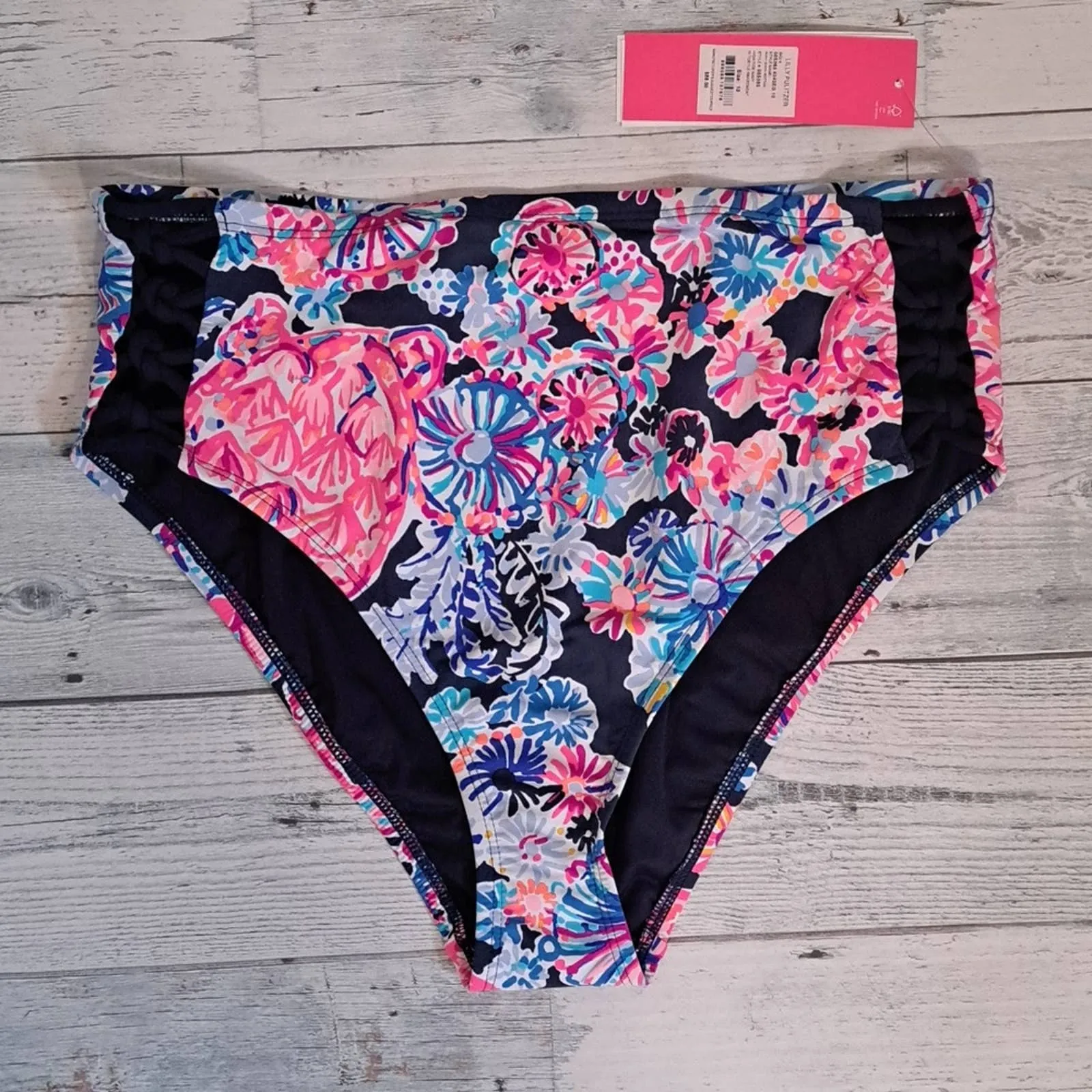 Lilly Pulitzer Rumy Bikini Swim Bottoms Navy Turtle Amazement