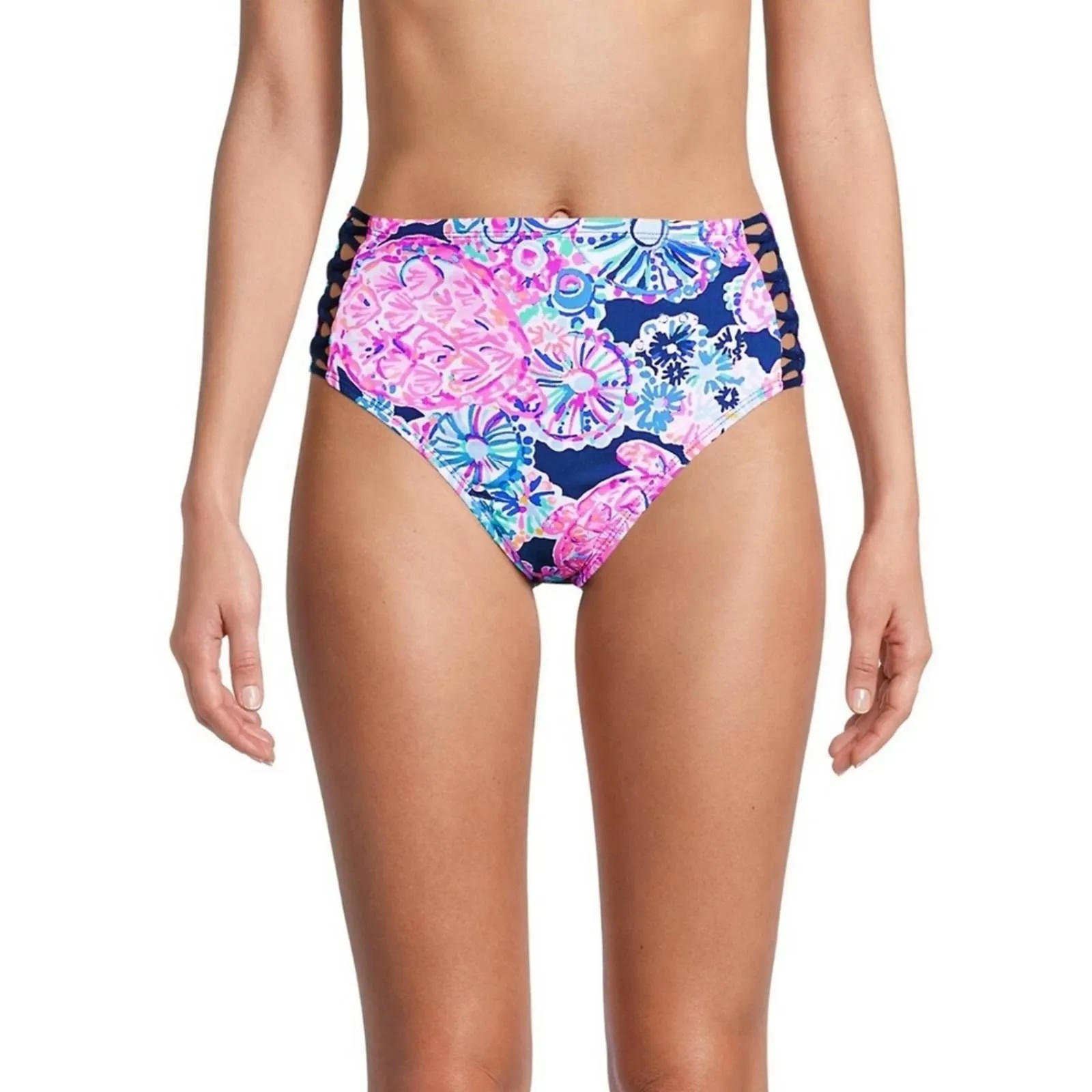 Lilly Pulitzer Rumy Bikini Swim Bottoms Navy Turtle Amazement