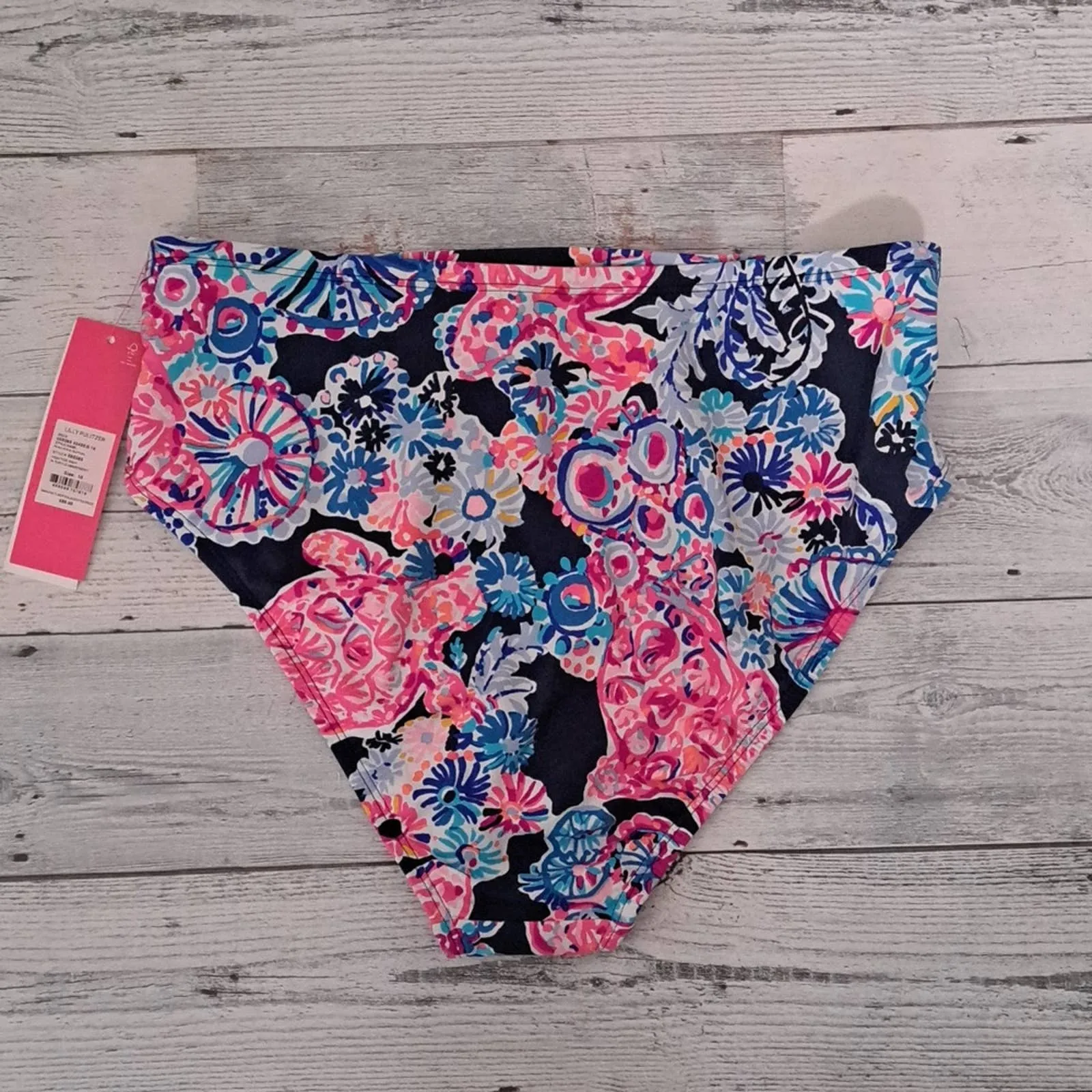 Lilly Pulitzer Rumy Bikini Swim Bottoms Navy Turtle Amazement