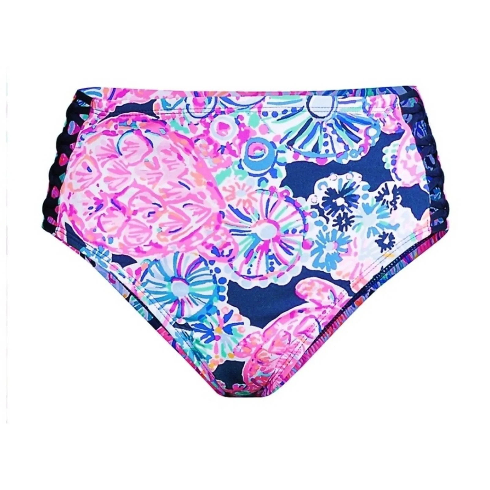 Lilly Pulitzer Rumy Bikini Swim Bottoms Navy Turtle Amazement