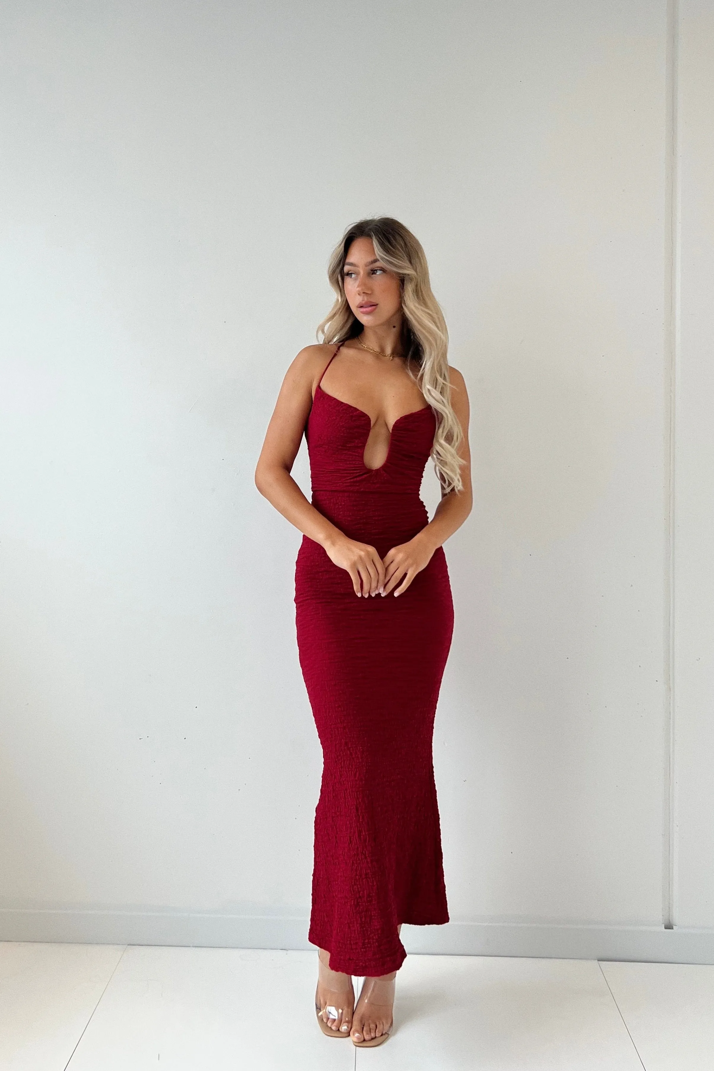 Magnificence Maxi Dress - Wine