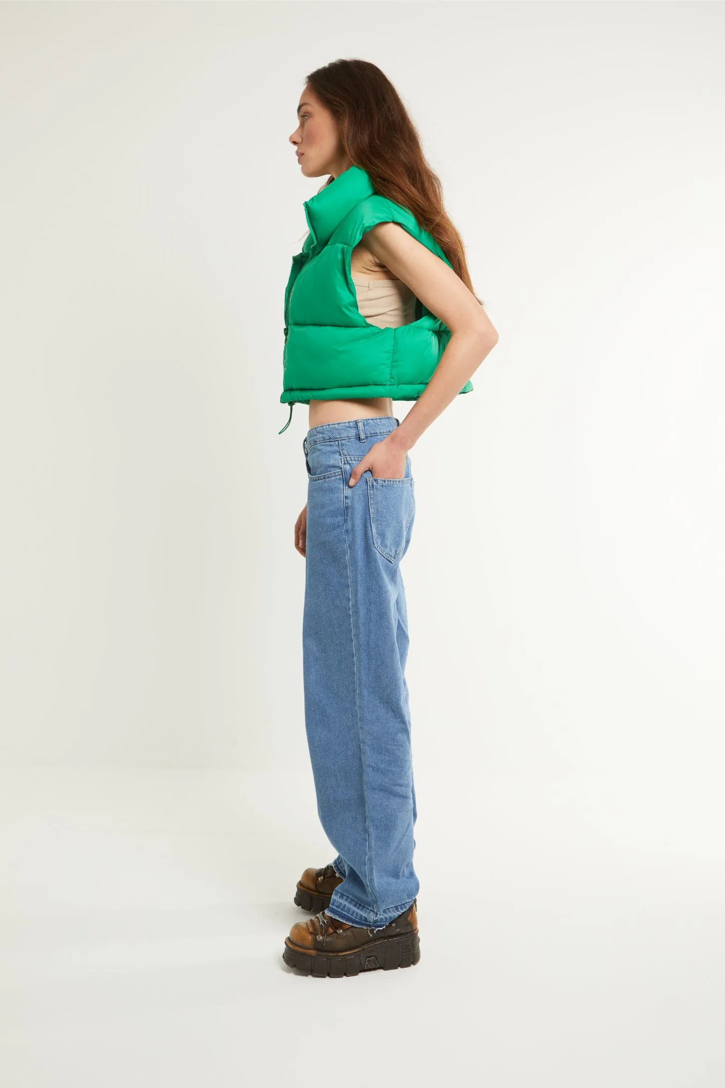 MID RISE WIDE LEG JEANS