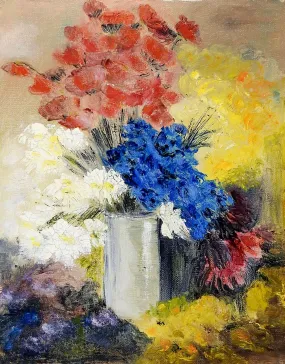 Modernist Floral Still Life Painting