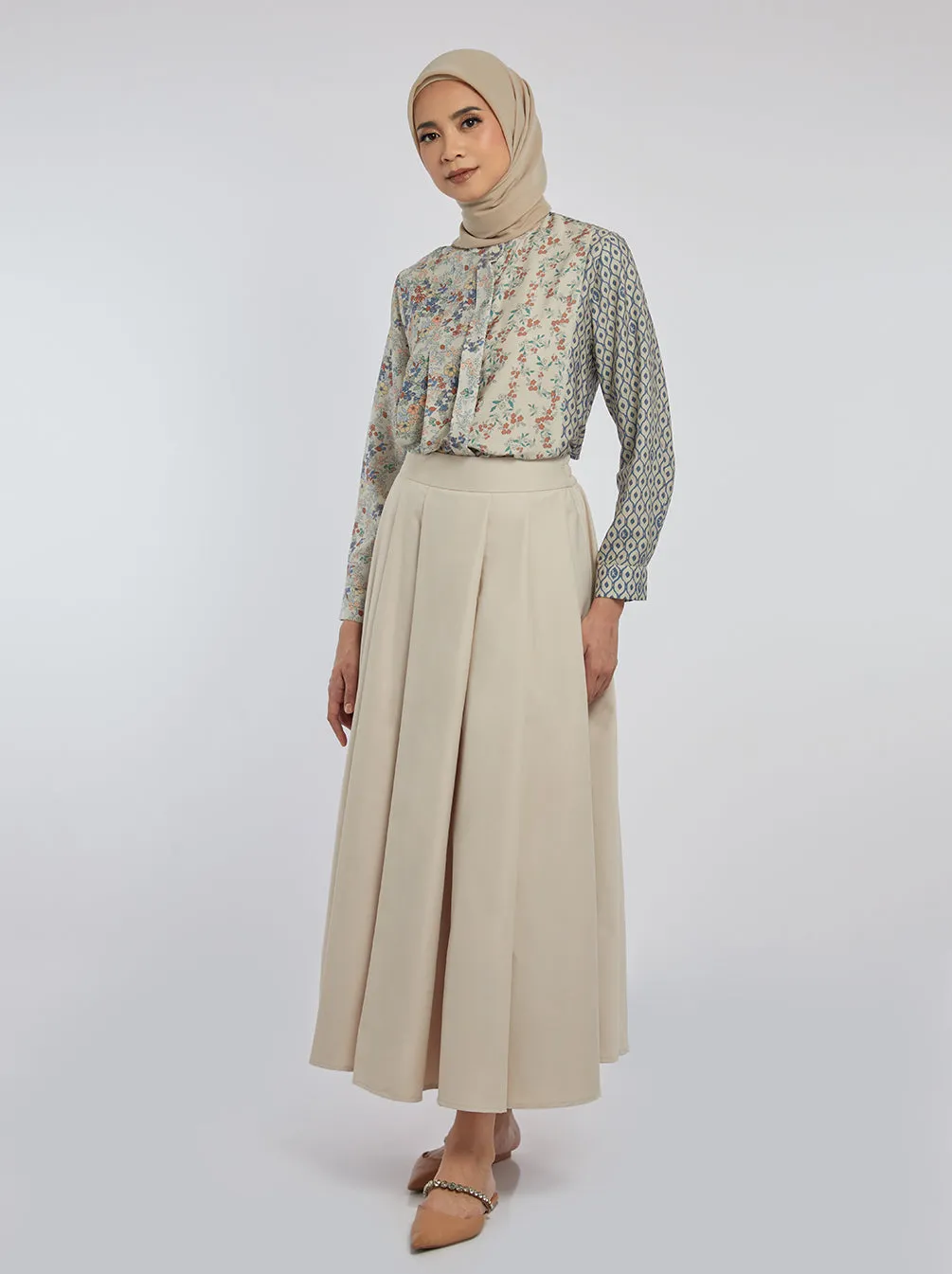 NURA SKIRT PLAIN CREME