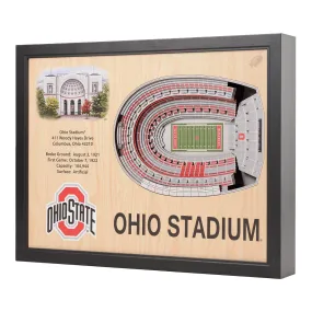 Ohio State Buckeyes 25-Layer Ohio Stadium View 3D Wall Art