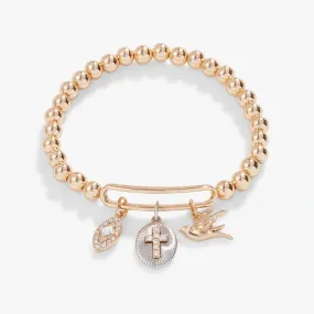 Pavé Cross Stretch Bracelet