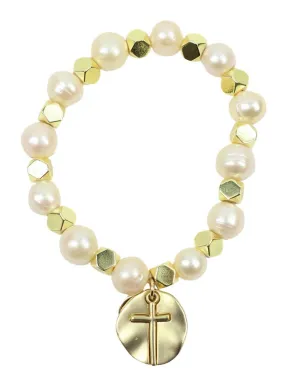 Pearl Kendley with Cross Charm