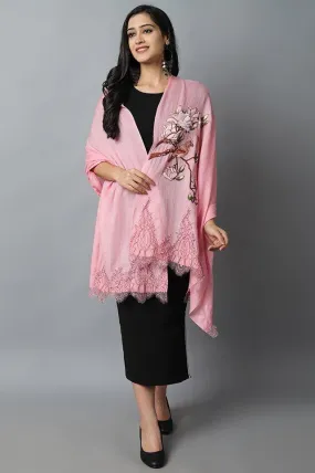 Pink Bird Pashmina-Cashmere Stole