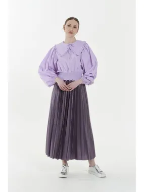 PLEAT LAD FAS SKIRT LAVANDER 4203-11 HE