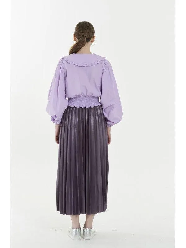 PLEAT LAD FAS SKIRT LAVANDER 4203-11 HE