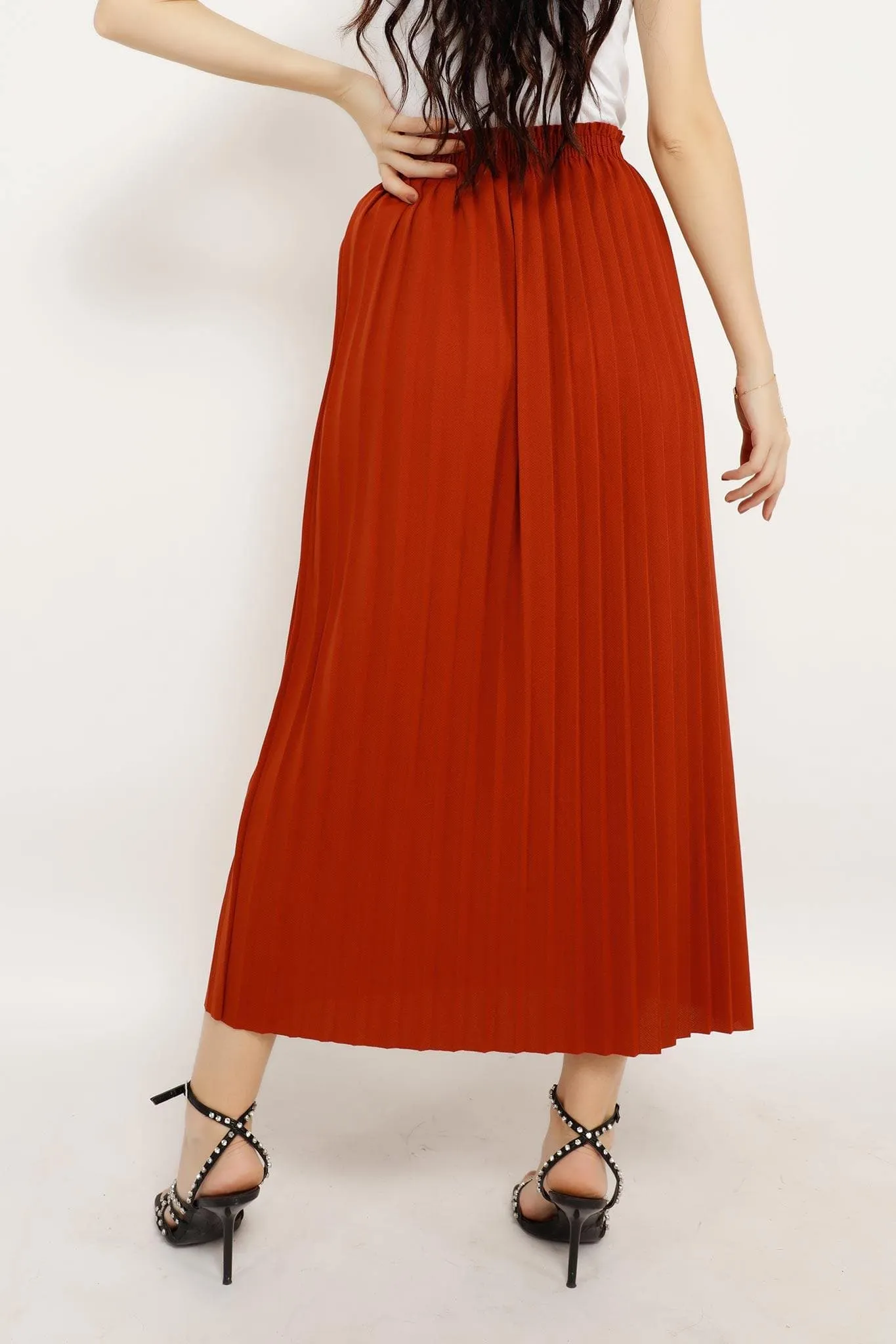 PLEATED PLAIN SKIRT BR70