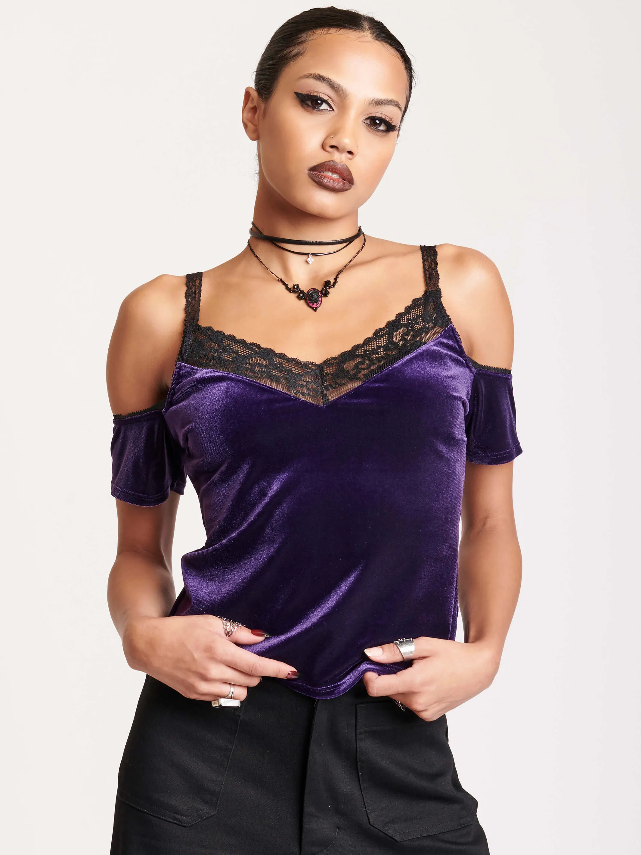 Purple Velvet Top