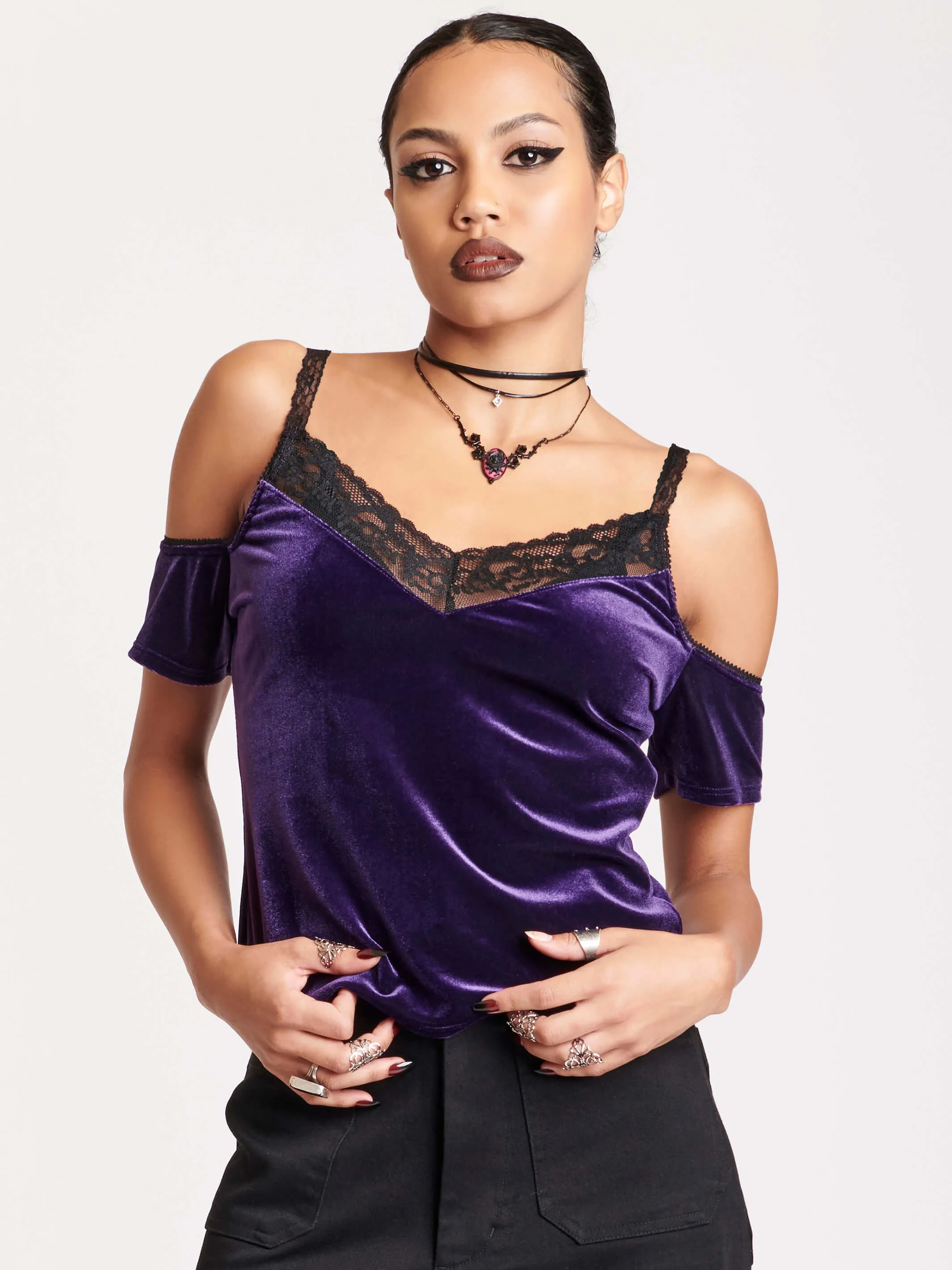 Purple Velvet Top