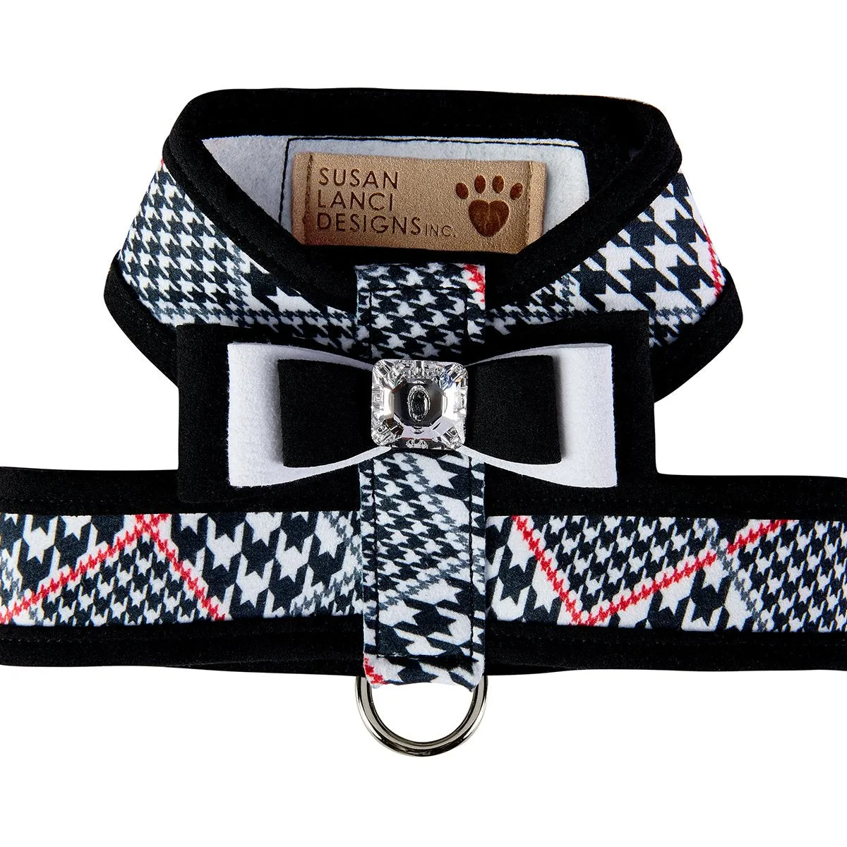 Really Big Bow Classic Glen Houndstooth Tinkie Harness with Black Trim