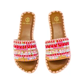 RESORT BEAD FLATS ORANGE MULTICOLOR