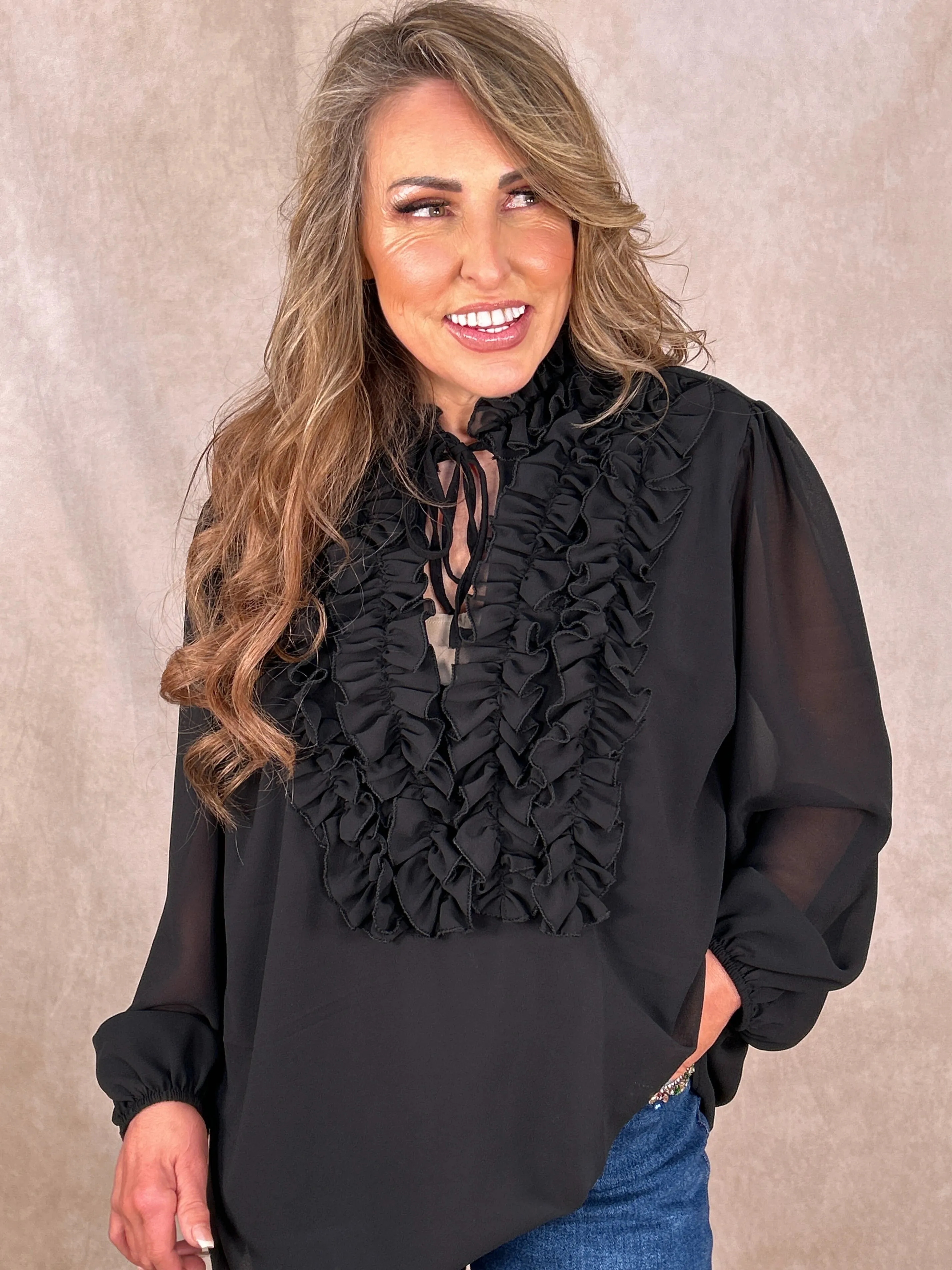 Ria Ruffle Top