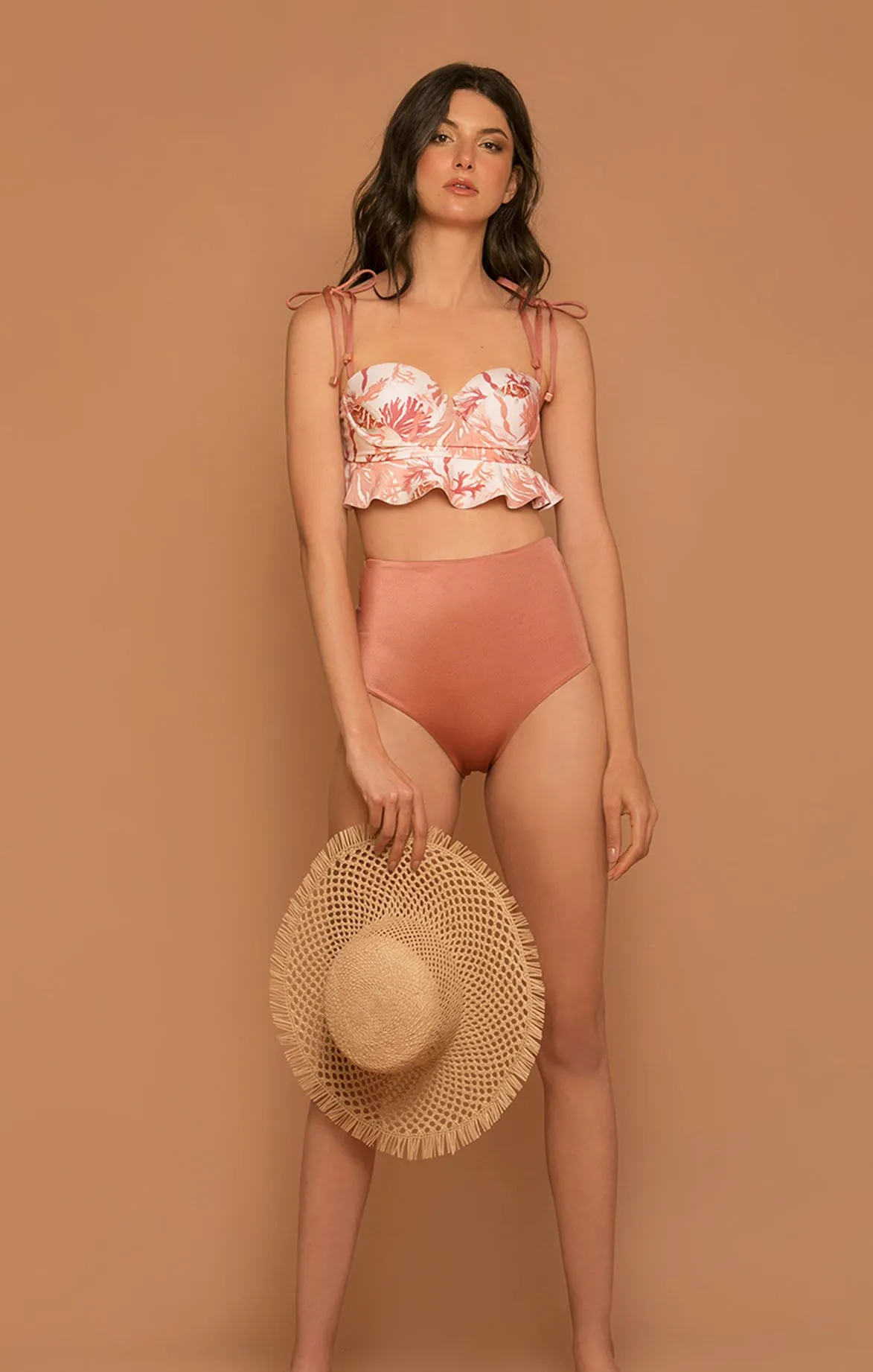 Rose High Waisted Bikini Bottom