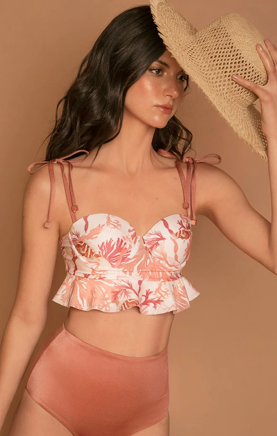 Rose High Waisted Bikini Bottom