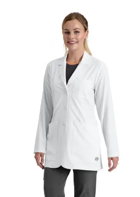 Skechers Womens 30"  Antimicrobial 4-Way Stretch Three Pocket Lab Coat