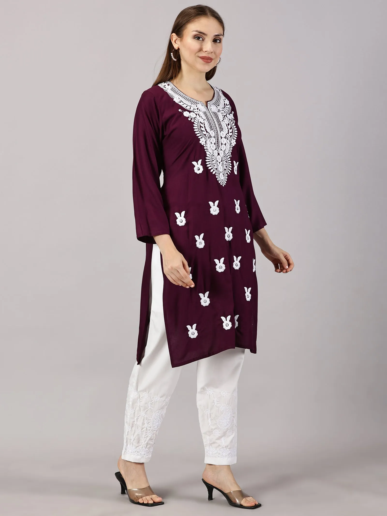 Soft rayon cotton kurti | Embroidered women’s kurti | Traditional ethnic wear