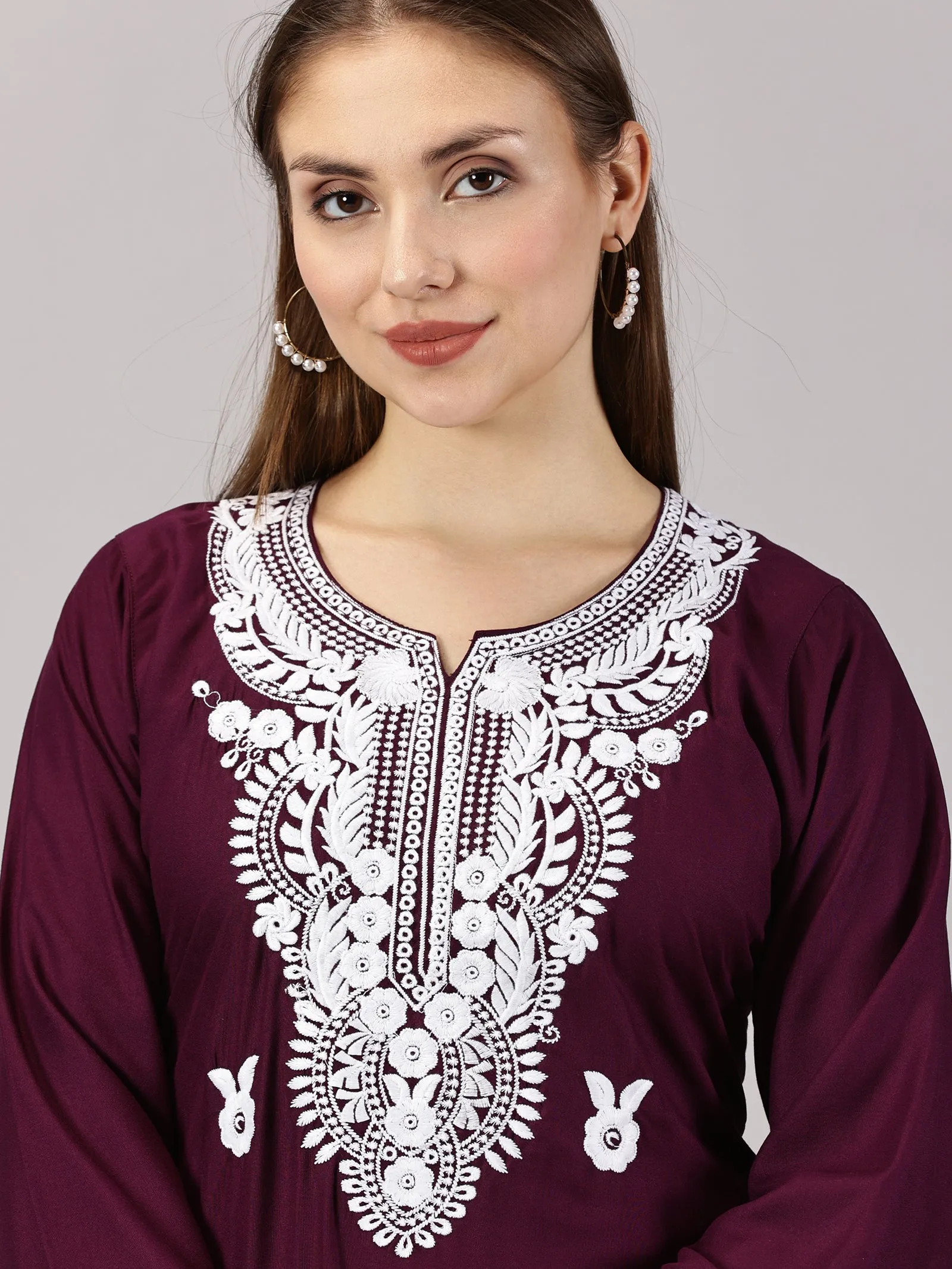 Soft rayon cotton kurti | Embroidered women’s kurti | Traditional ethnic wear