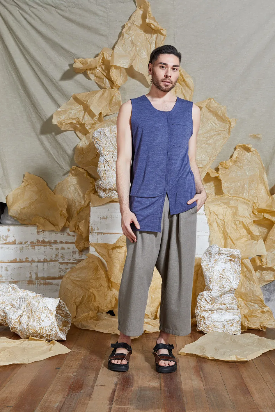 S/S 20 RAI REVERSIBLE TANK TOP - OCEAN