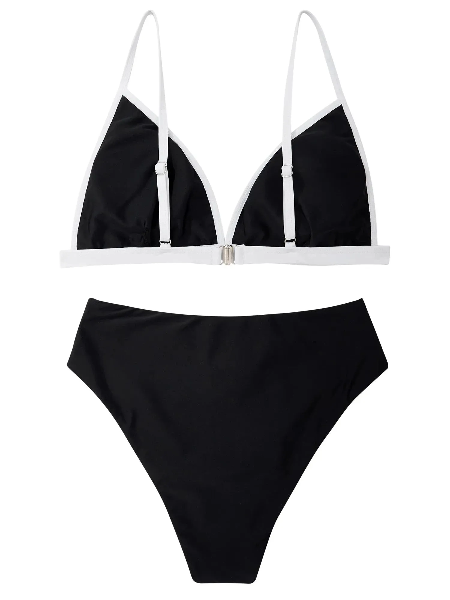 SUUKSESS Women Triangle High Cut Bikini Sets Sexy High Waisted 2 Piece Swimsuit