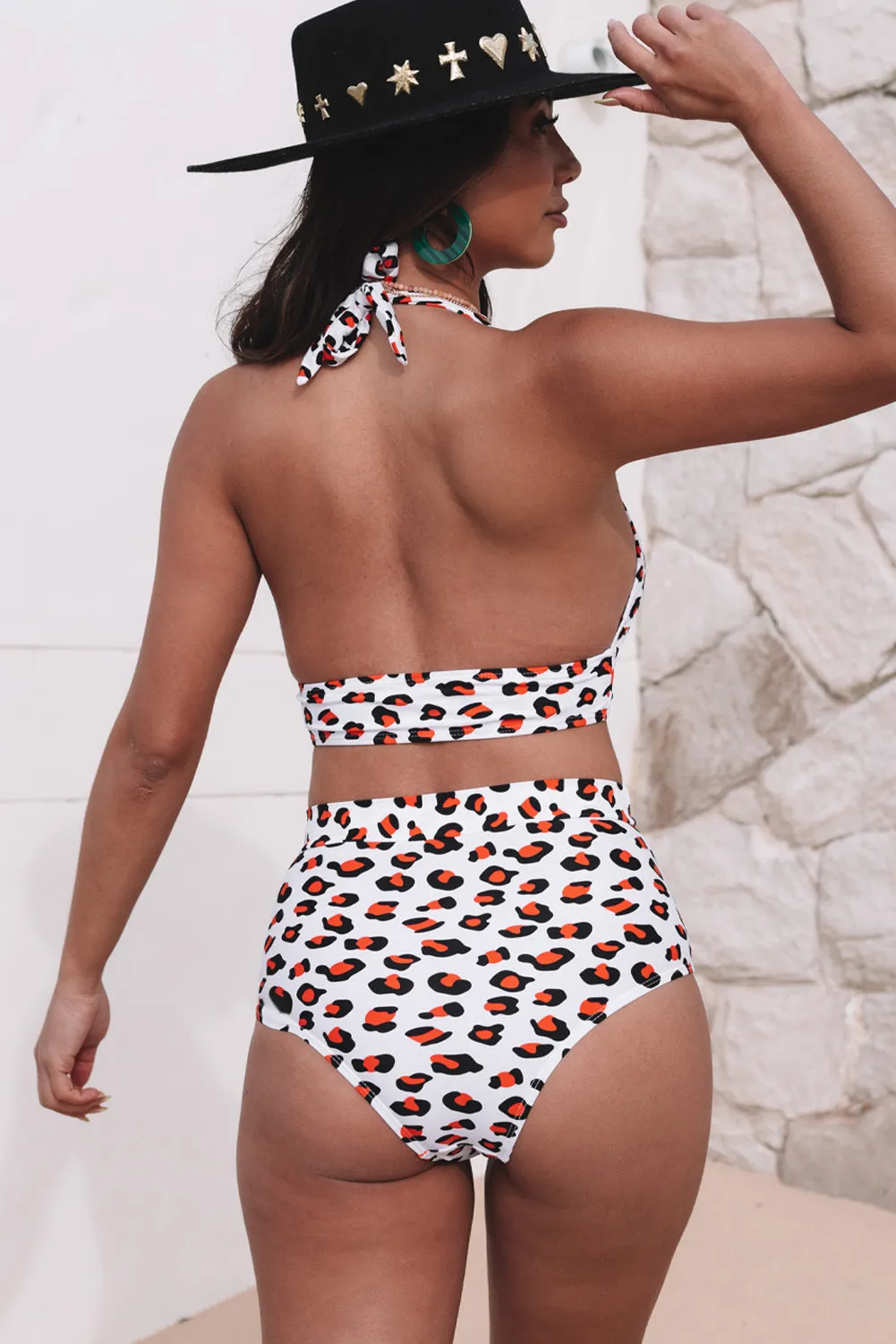 Swimsuits Leopard High Waist