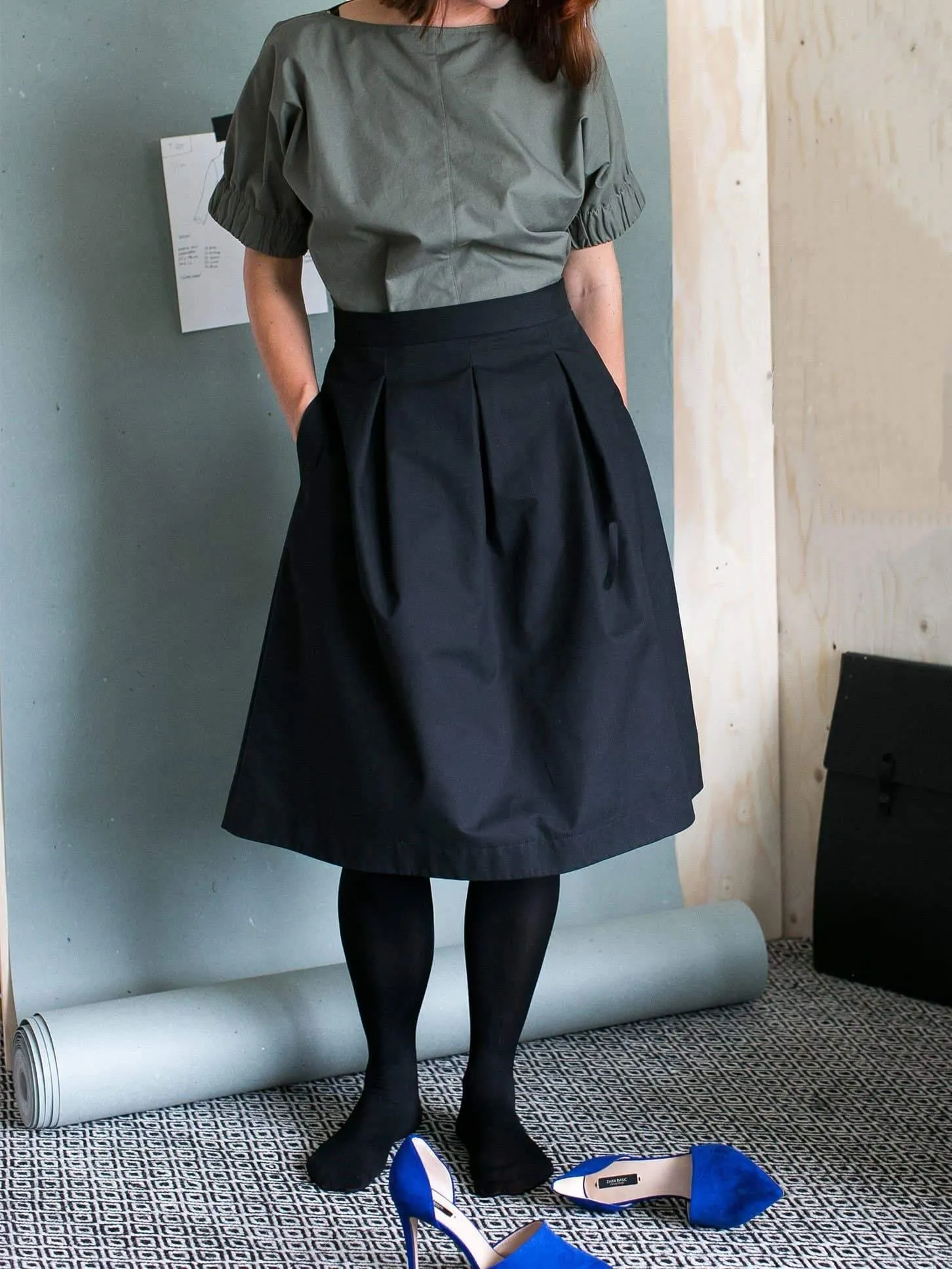 THREE PLEAT SKIRT PATTERN