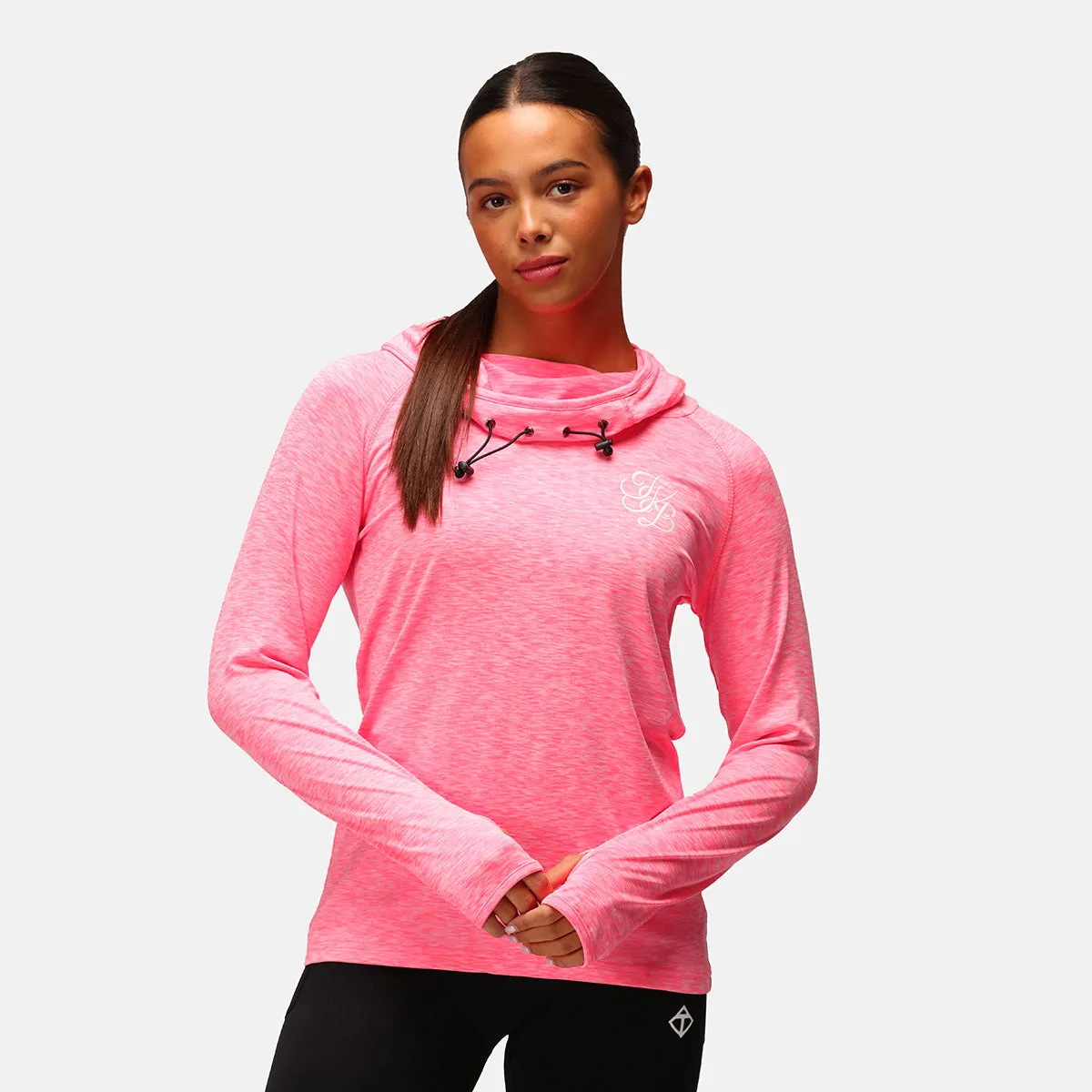 TKB Electric Pink Cowl Neck Hoodie